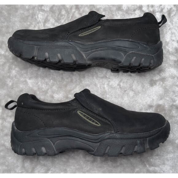 Roper Performance Black Leather Slip On Work Safety Shoes Mens Size 9 - Picture 3 of 16